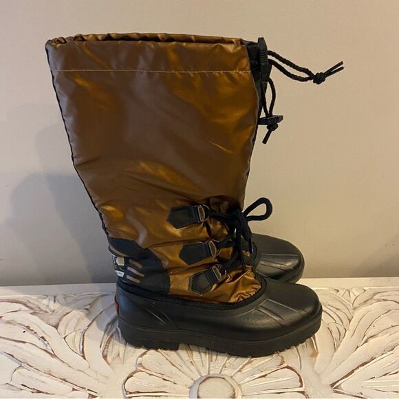 Vintage Sorel bronze colored winter boots size 7 - Picture 2 of 10